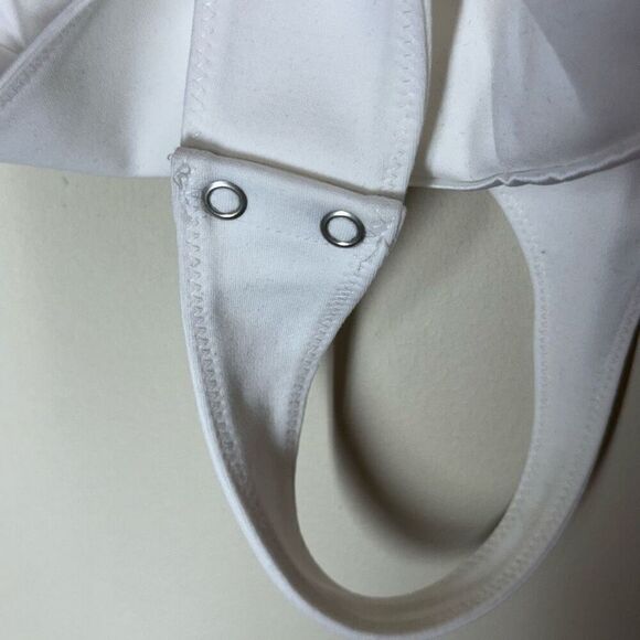 H:ours REVOLVE Tabitha Bodysuit in White Satin Corset Look XL - Picture 8 of 12